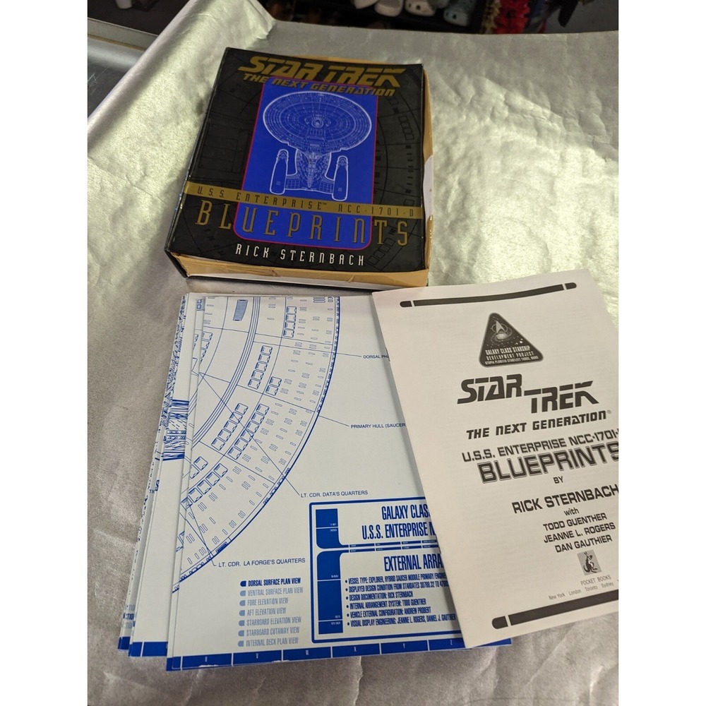 Star Trek The Next Generation Enterprise NCC-1701-D Blueprints by Rick Sternbach